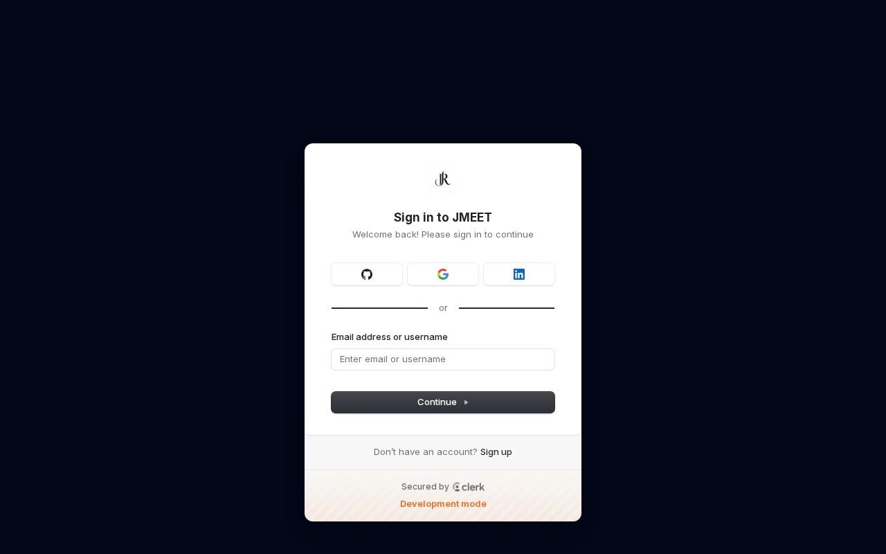 JMeet — screenshot of the live site